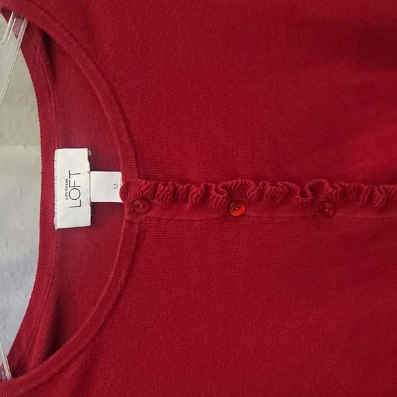 Deep pretty red sweater from the Loft - Picture 2 of 4